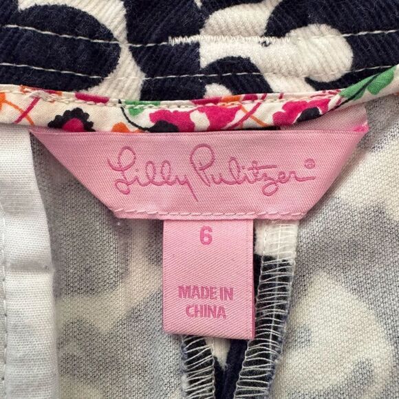 Lilly Pulitzer Horse Of Course Navy Corduroy Skirt Size 6 - Picture 3 of 4